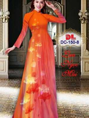 Vải Áo Dài Hoa In 3D AD DC150 16